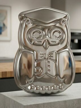 Wilton Vintage 1978 Mister Owl Cake Pan Aluminum Graduation Mold 502-7644